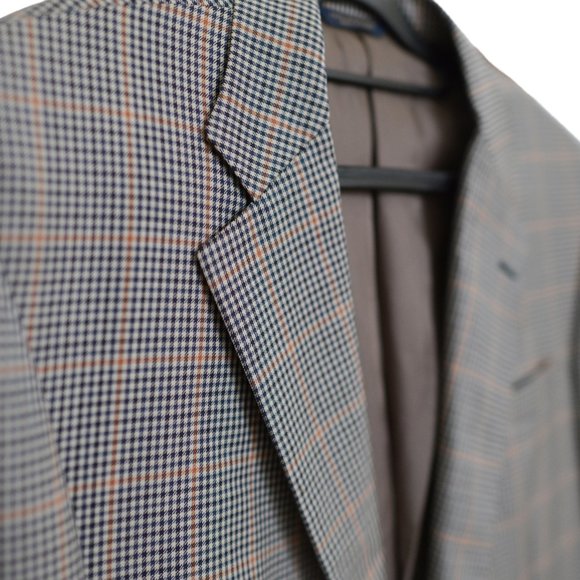 BROOKS BROTHERS 1818 Madison Full Canvas 2-Button Fall Color Plaid Blazer Sz 42R - Picture 3 of 16